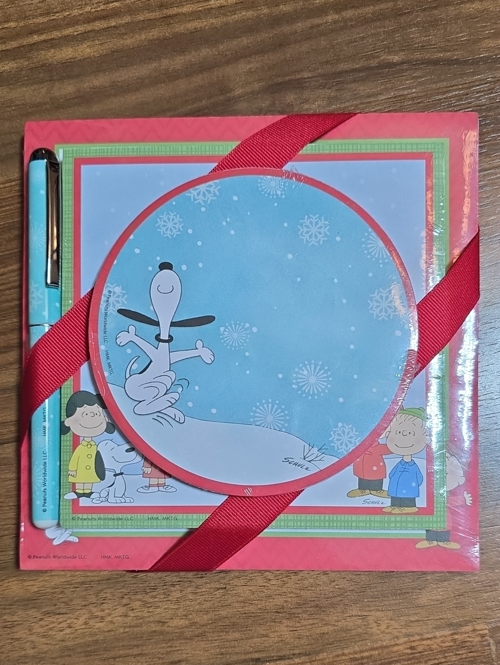 Peanuts Hallmark Holiday Notepad Set with Pen